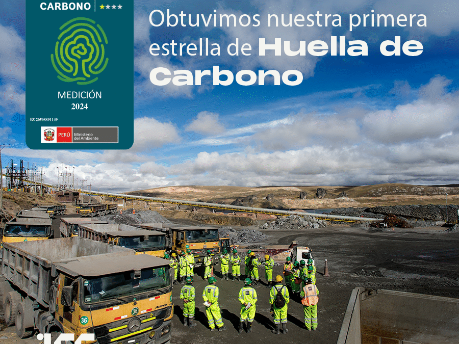We received official recognition from the Huella de Carbono Peru program (Star 1)